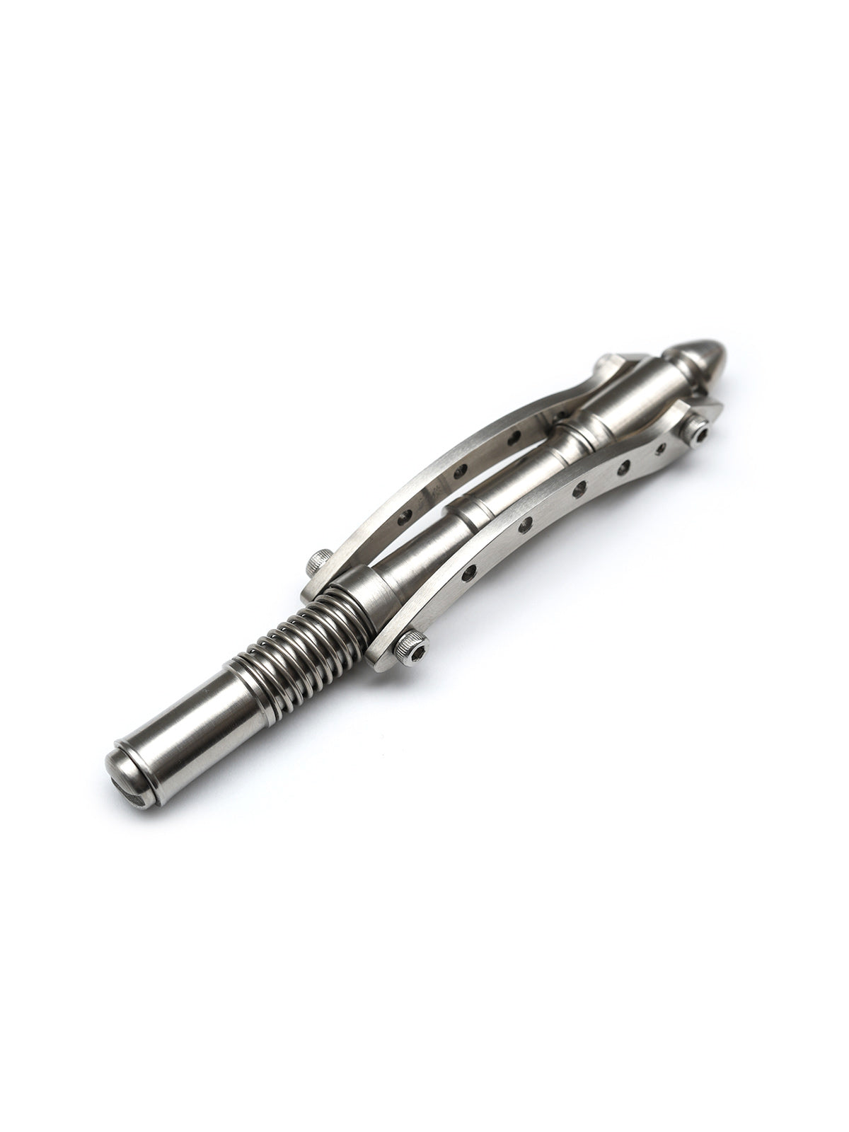 Nakayama Hideotoshi Handmade Tactical Pen – Cannon-Inspired Design | Mechanical Steampunk Aesthetic | Secure Cap Mechanism