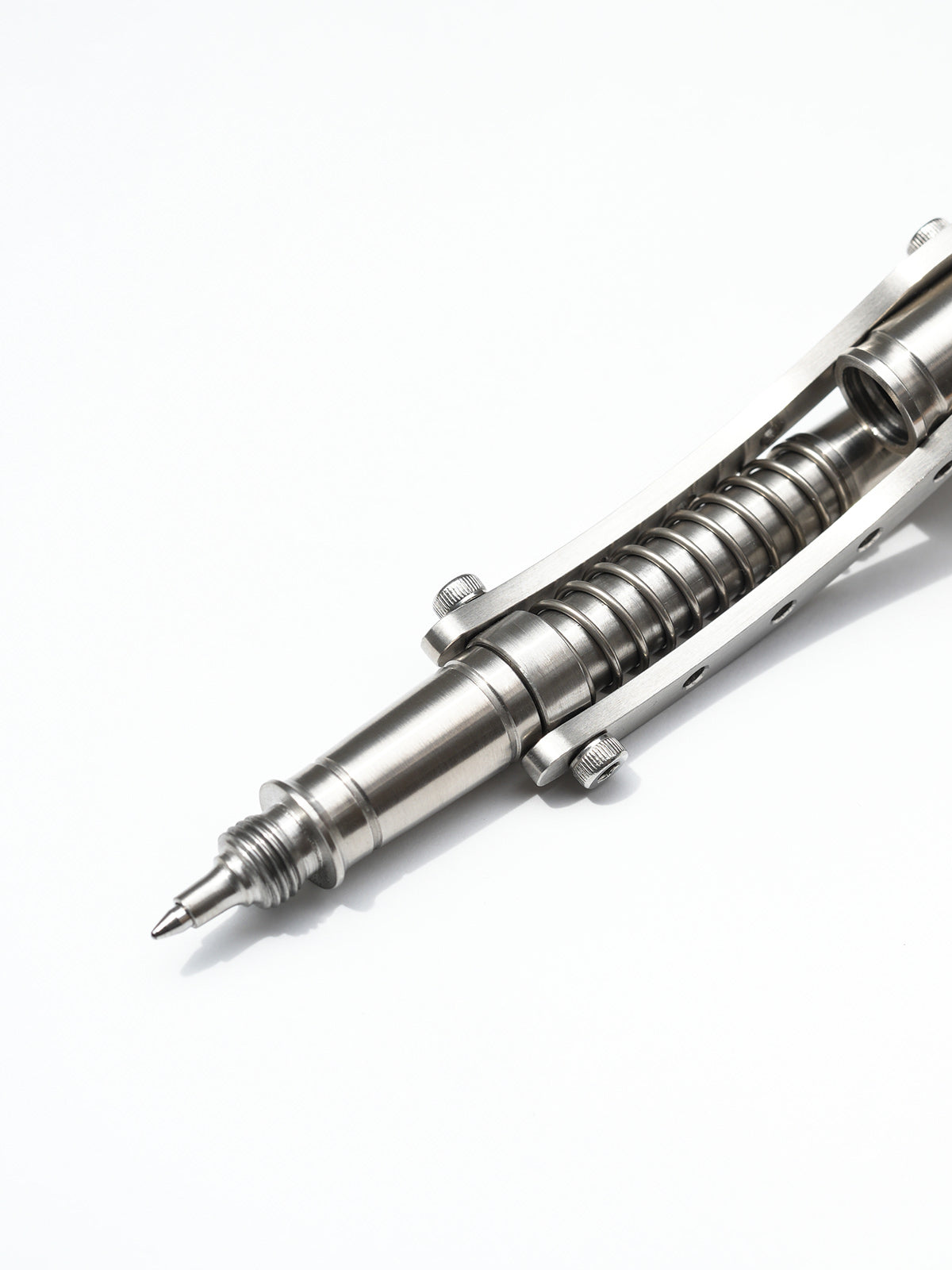 Nakayama Hideotoshi Handmade Tactical Pen – Cannon-Inspired Design | Mechanical Steampunk Aesthetic | Secure Cap Mechanism