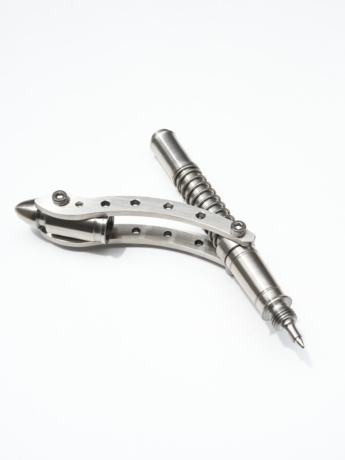 Nakayama Hideotoshi Handmade Tactical Pen – Cannon-Inspired Design | Mechanical Steampunk Aesthetic | Secure Cap Mechanism