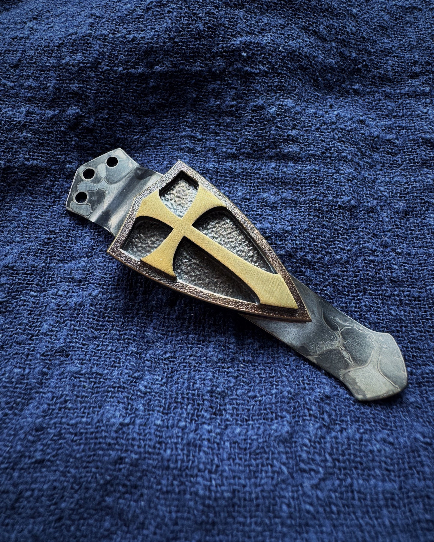 Steel Flame XL 3-Hole Bronze Shield Clip