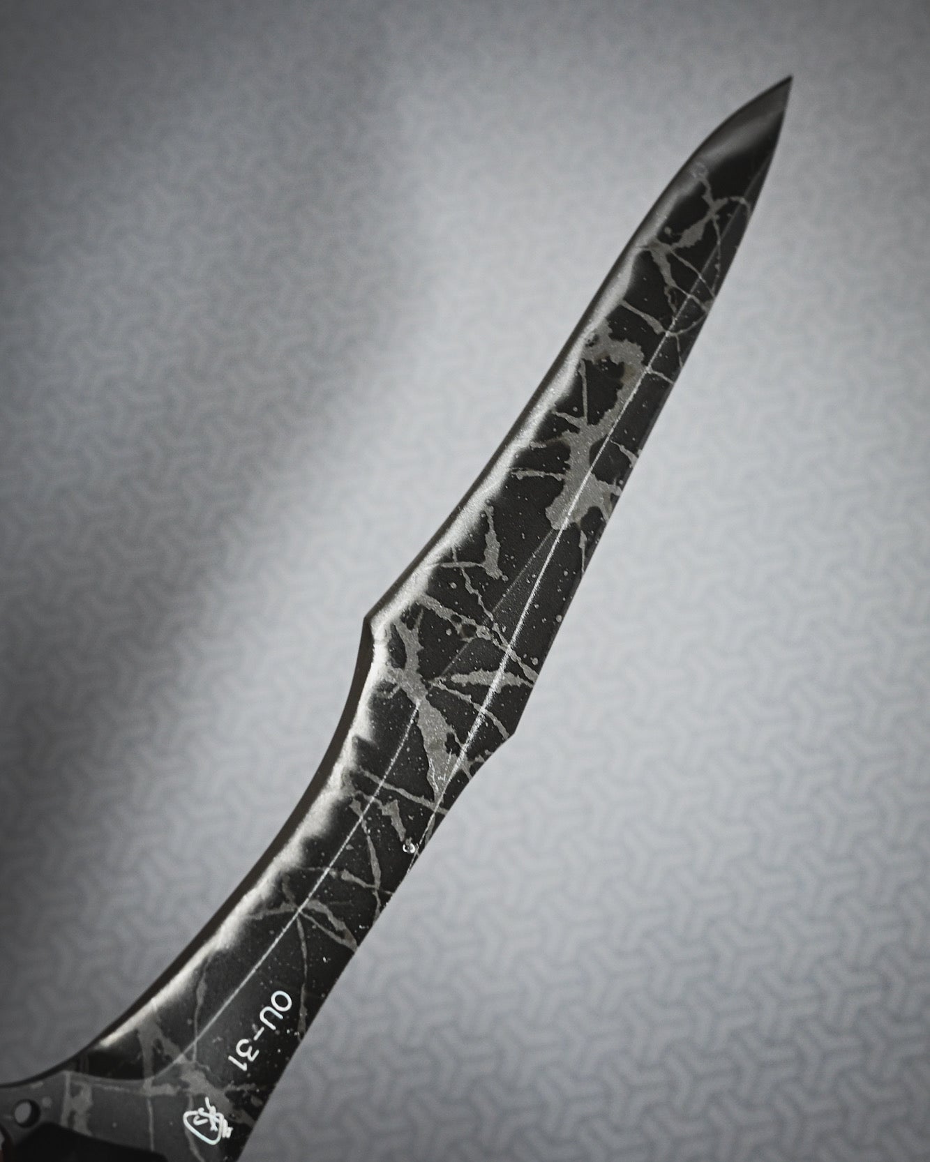 Kikuknives Azure Dragon Mini | Kiku Matsuda Signature Tactical Fixed Blade - OU-31 Steel | 2025 Tokyo Ginza Knife Show Limited Edition