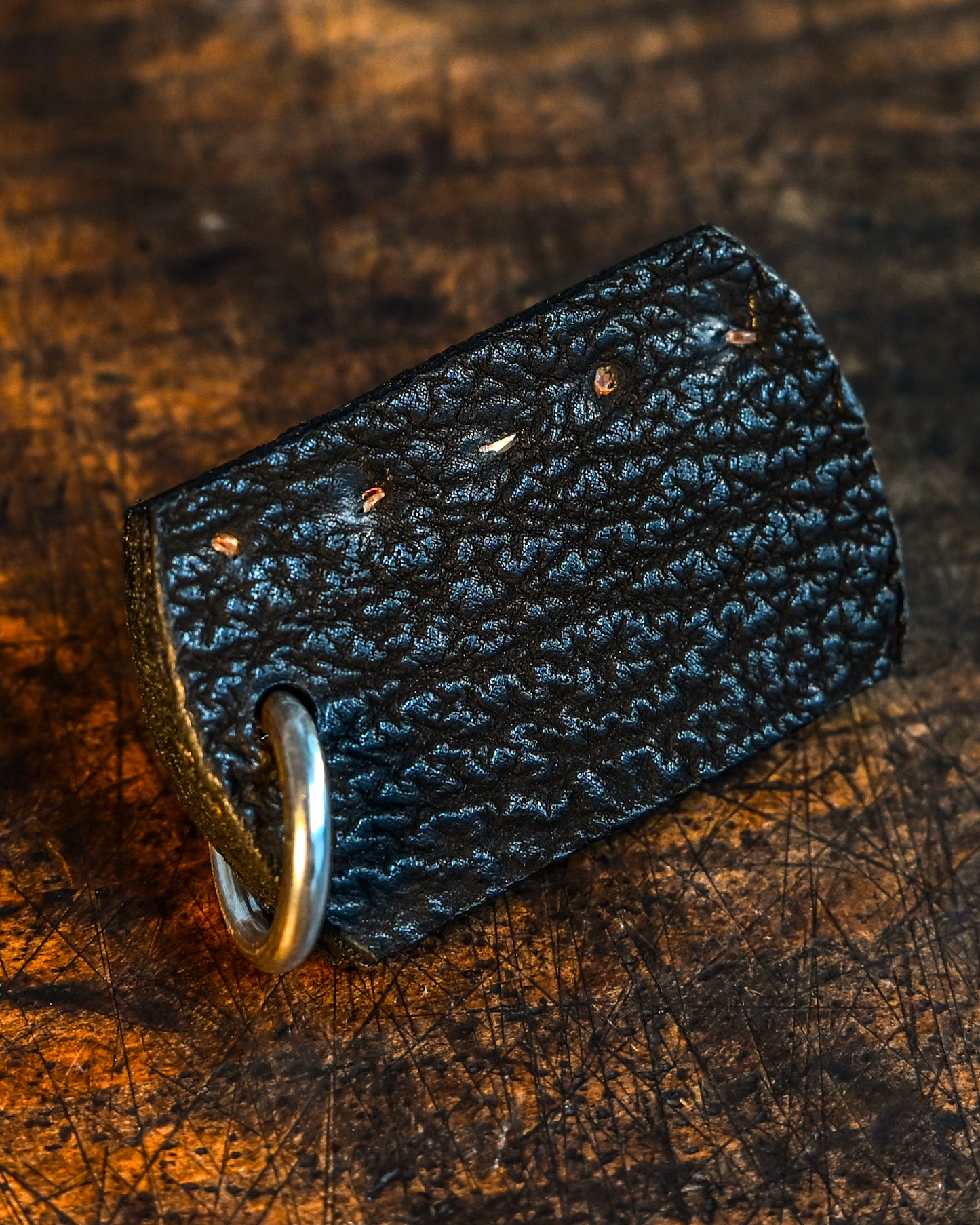 Made in Japan - Wtopia Works Handmade 925 Silver, Alligator & Bear Leather Pendant, Dog Tag Style