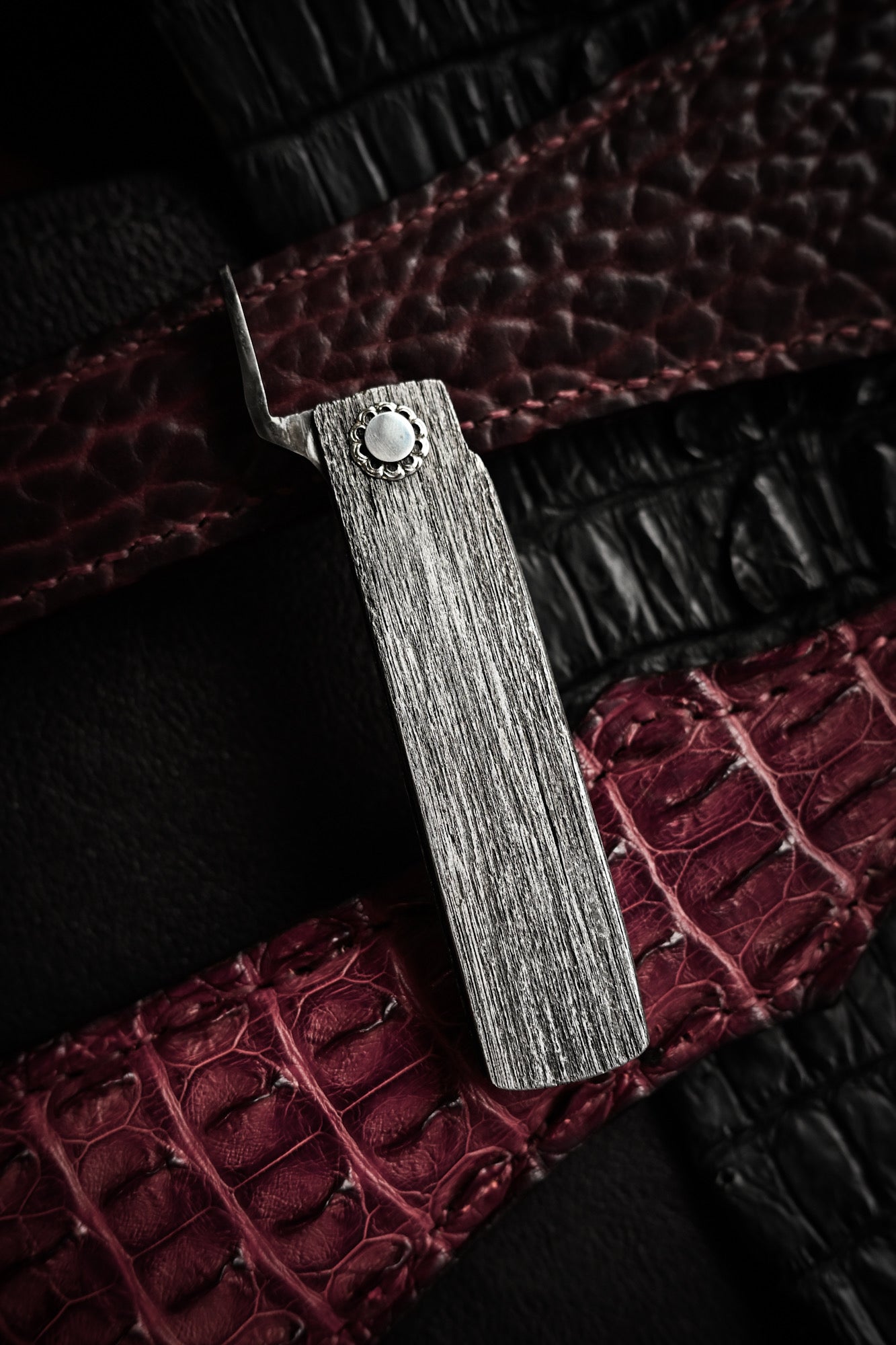 Japan Made Masayuki Tashiro S703 One-Off Aogami Fat-Mamori EDC Custom Folding Knife