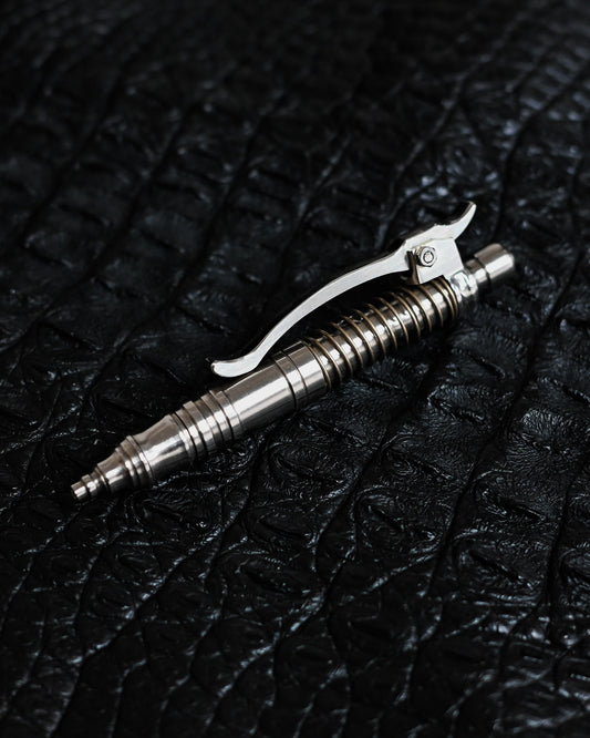 Nakayama Hidetoshi Handmade Mini Bolt-Action Pen – Stainless Steel with Hidden Bolt Mechanism