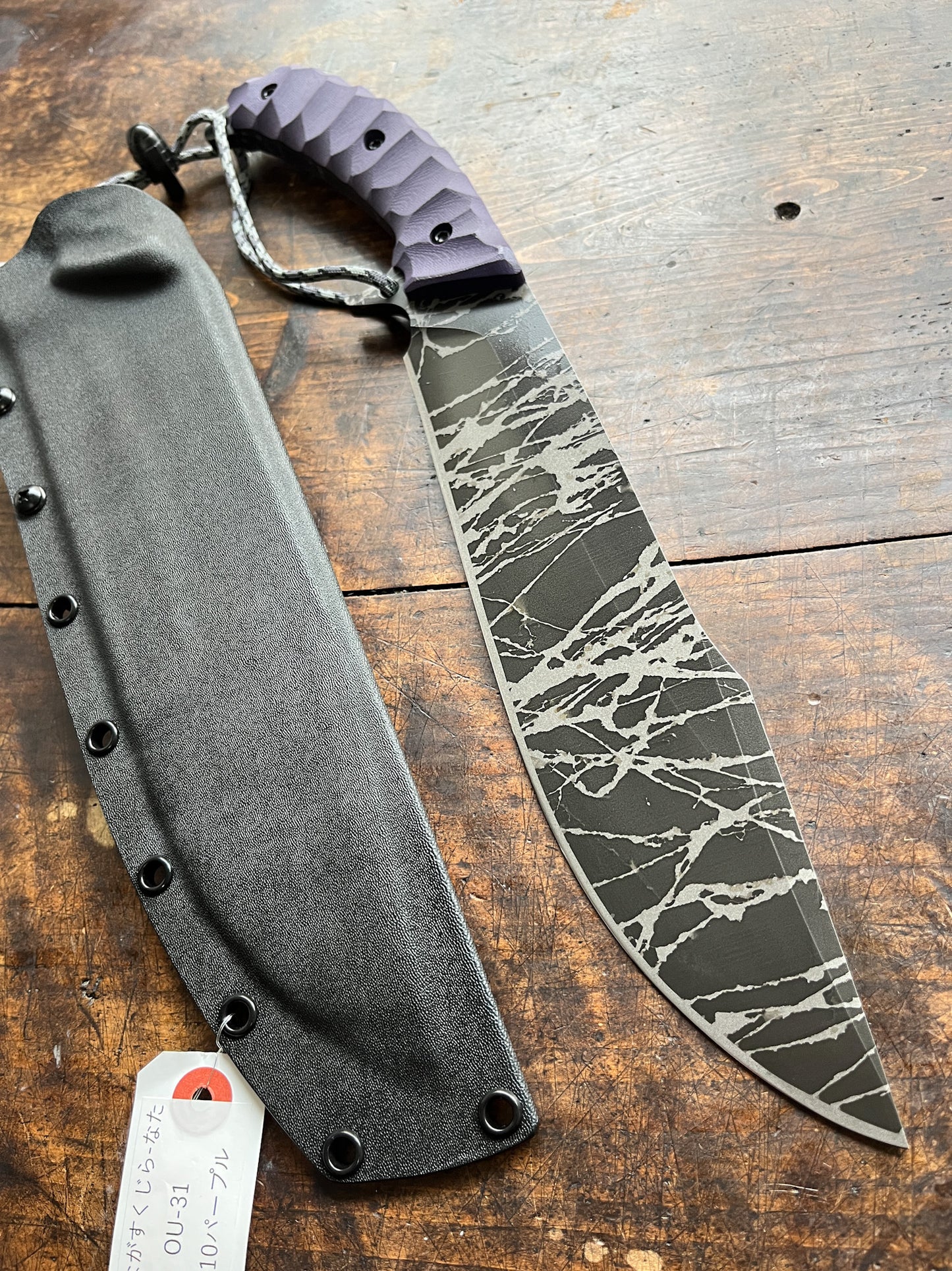 Kiku Knives Shironagasu Kujira Nata – Kikuo Matsuda & Masayuki Matsuda OU-31 San Mai Custom Fixed Blade Knife