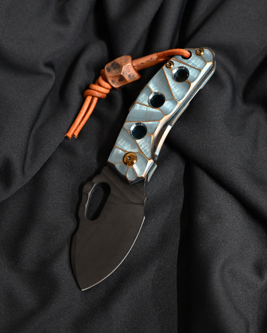 Homer Knife T-Rex #415 | Limited Edition Titanium Folding Knife - DLC-Coated S35VN Blade
