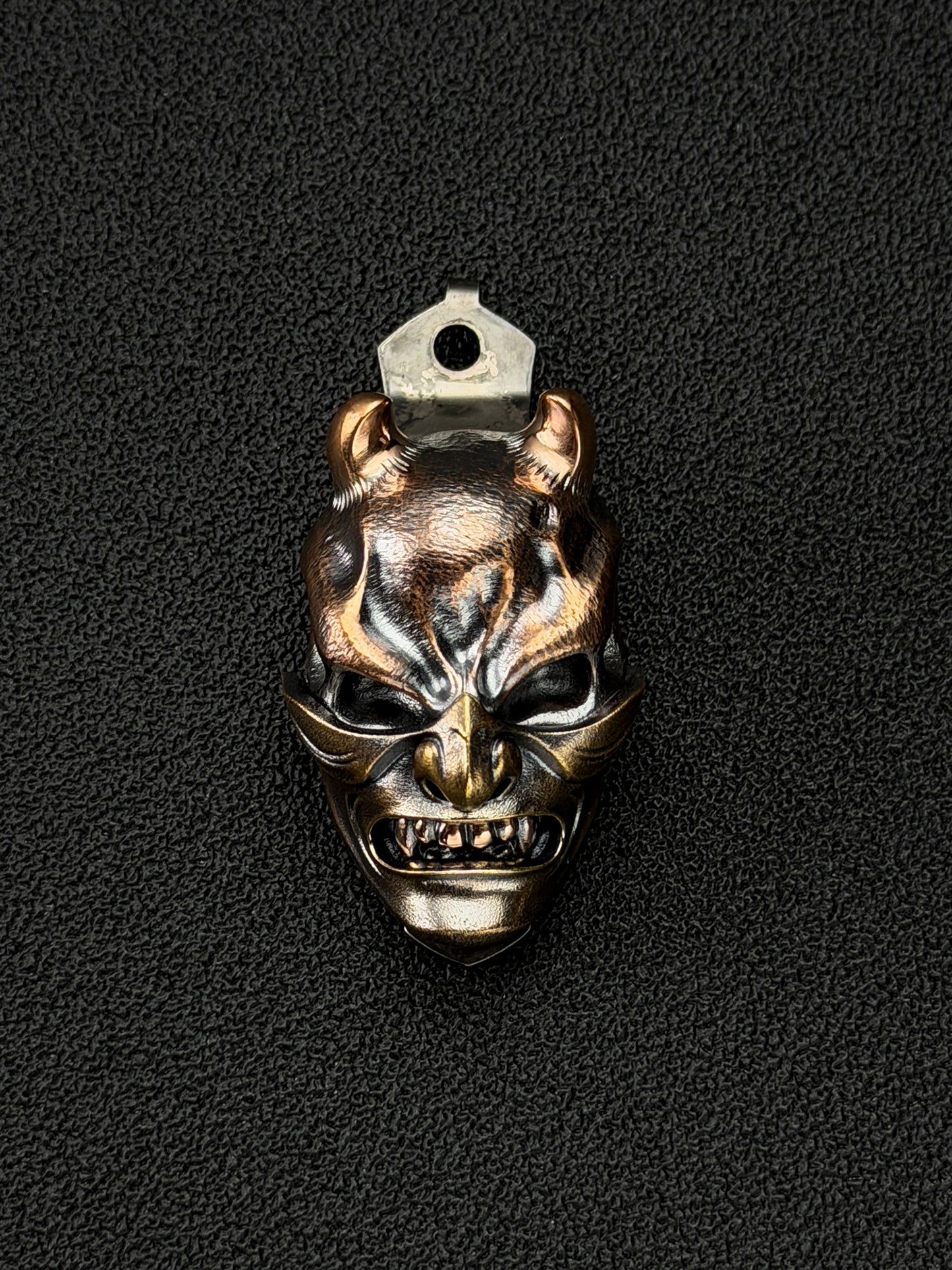 Rare Steel Flame x Starlingear x Strider Knives XXXL Hannya Mask Pocket Clip
