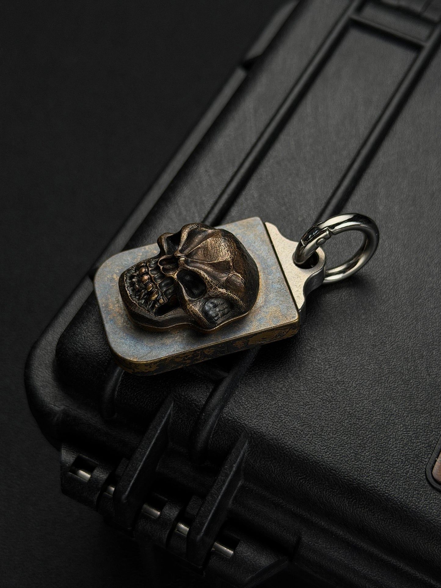 Rare Steel Flame x Classy Raptor Tactical Collaboration Glock Mag Plate XL Hardness Bronze with Titanium Pendant Back Plate