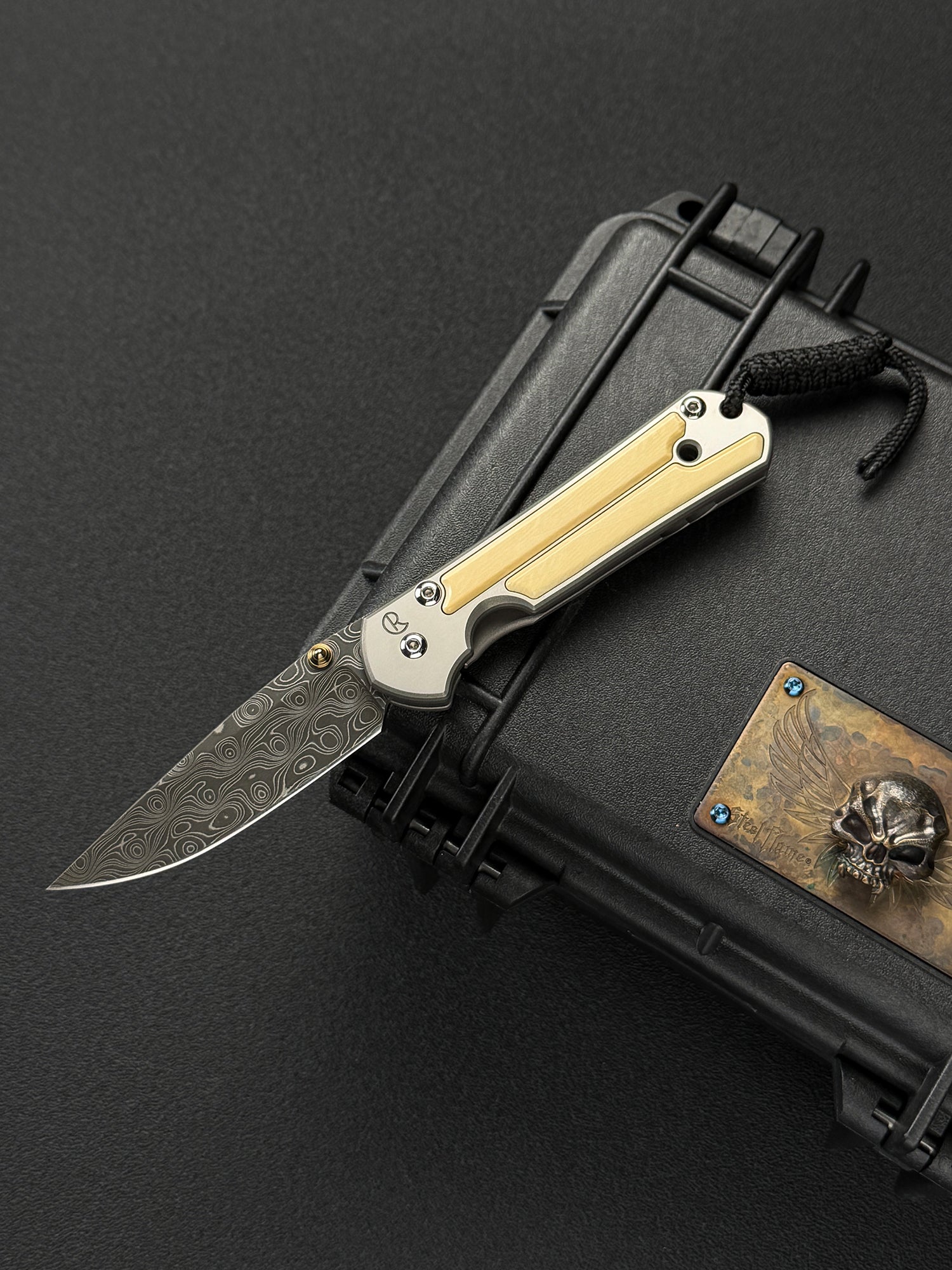 Chris Reeve Knives Small Classic Sebenza Raindrop Damascus Mammoth