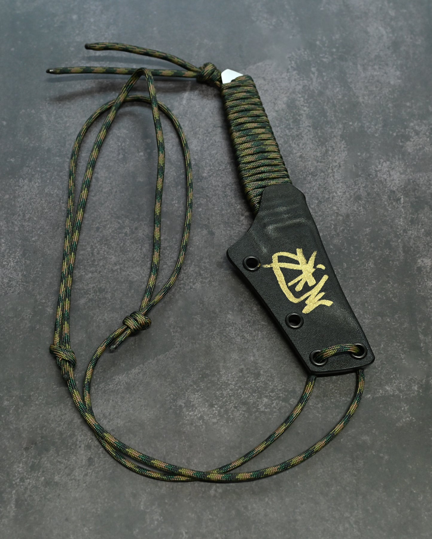 Limited Edition|Kiku Matsuda VG10 “Short Blade” Kiridashi-Style Fixed Knife|Paracord-Wrapped G10 Handle × Kydex Sheath|Lightweight EDC Outdoor Knife