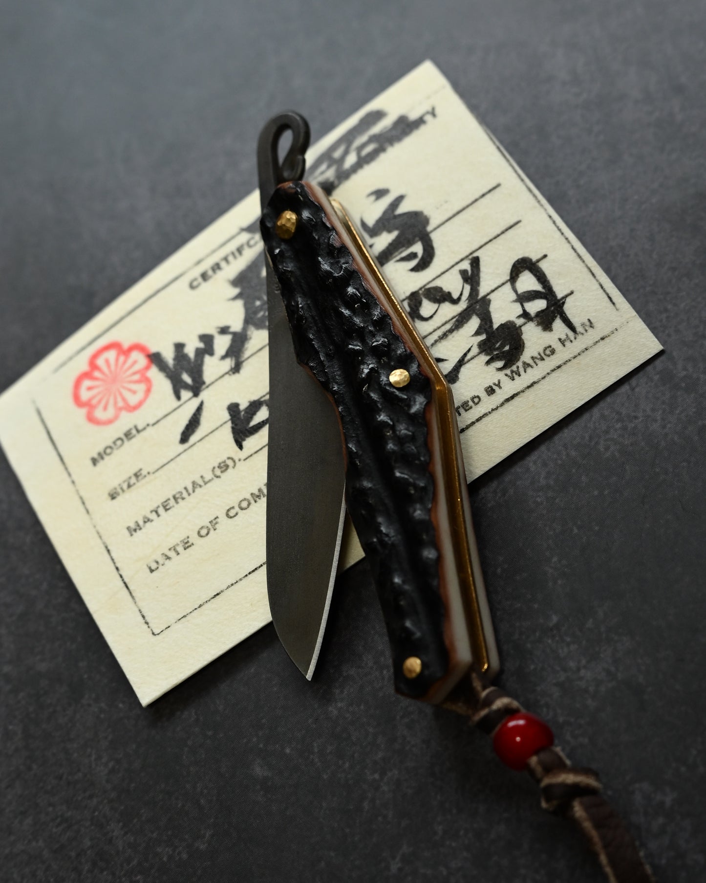 Wtopia Hifuku-Mamoru Folding Knife | Antler Handle × K120 Steel | Handmade in Japan