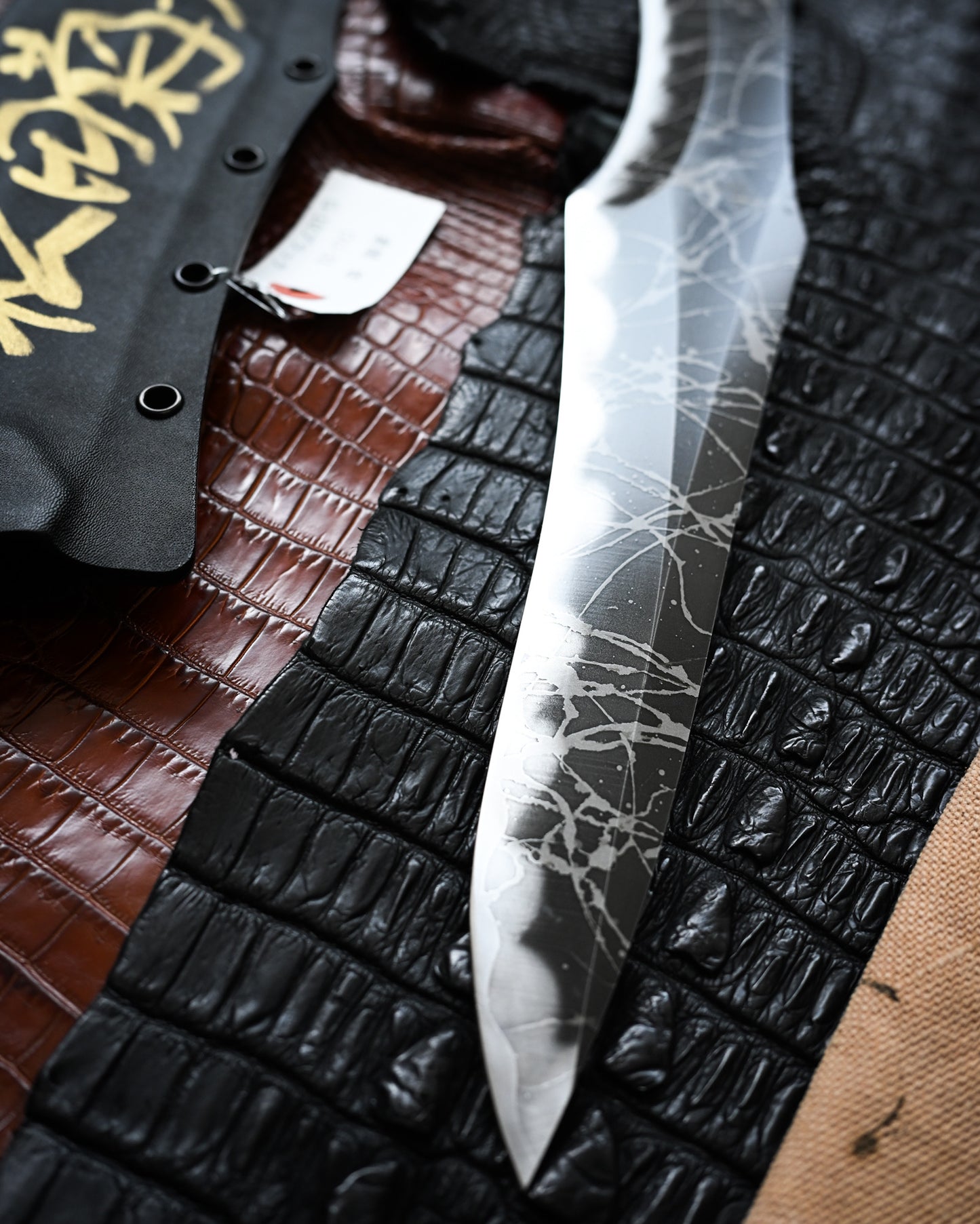 Kiku Matsuda Kikuknives Soryu (Blue Dragon) Ginza Exhibition Edition | Popular Masterpiece Hand-Signed OU-31 Steel Custom Sheath Ultra-Rare Collectible
