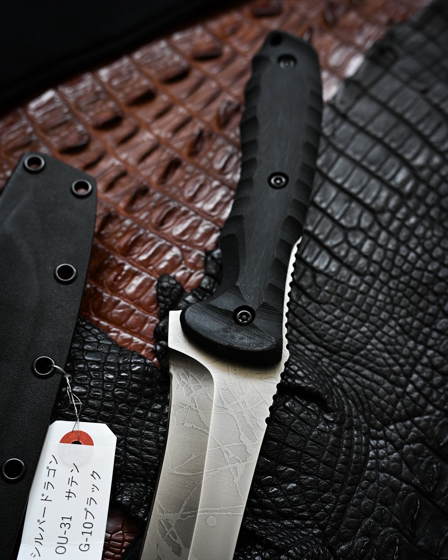 Kiku Matsuda Kikuknives Silver Dragon Ginza Exhibition Limited Edition | Popular Collector’s Model Hand-Signed OU-31 Steel Custom Sheath Ultra-Rare
