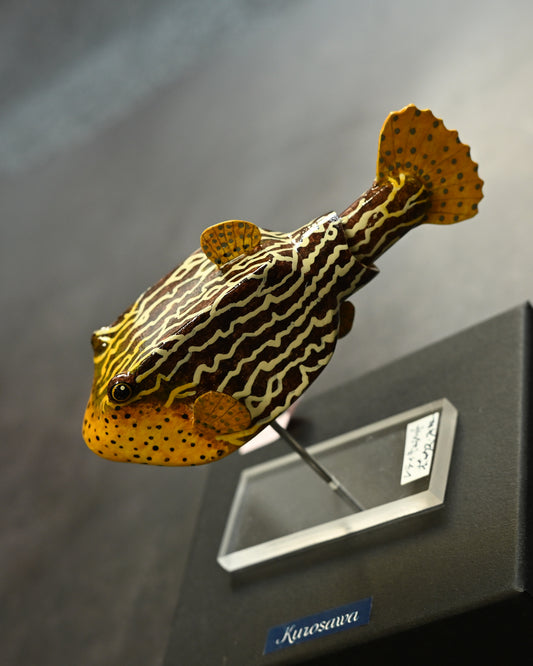 Tsuguo Kurosawa Handmade Mini Knife – Reticulated Boxfish Design