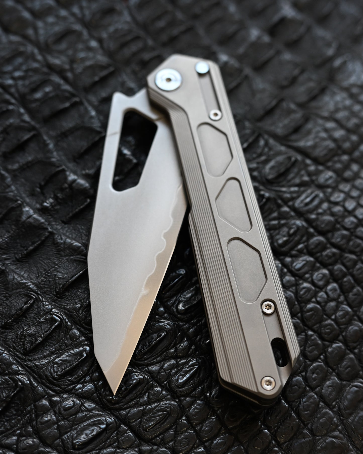 TACRAY DT03 Folding Cooking Knife (Titanium Handle | SRS13 Blade)