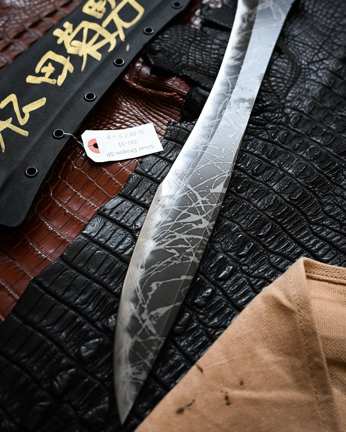 Kiku Matsuda Kikuknives Silver Dragon SP Ginza Exhibition Edition | Hand-Signed OU-31 Steel Custom Sheath Ultra-Rare Collector’s Knife