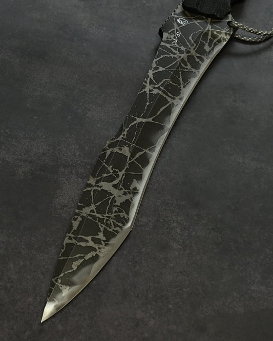 Extremely Rare | Kiku Matsuda “Raijin” — OU-31 Steel Blade × Black Canvas Micarta Handle