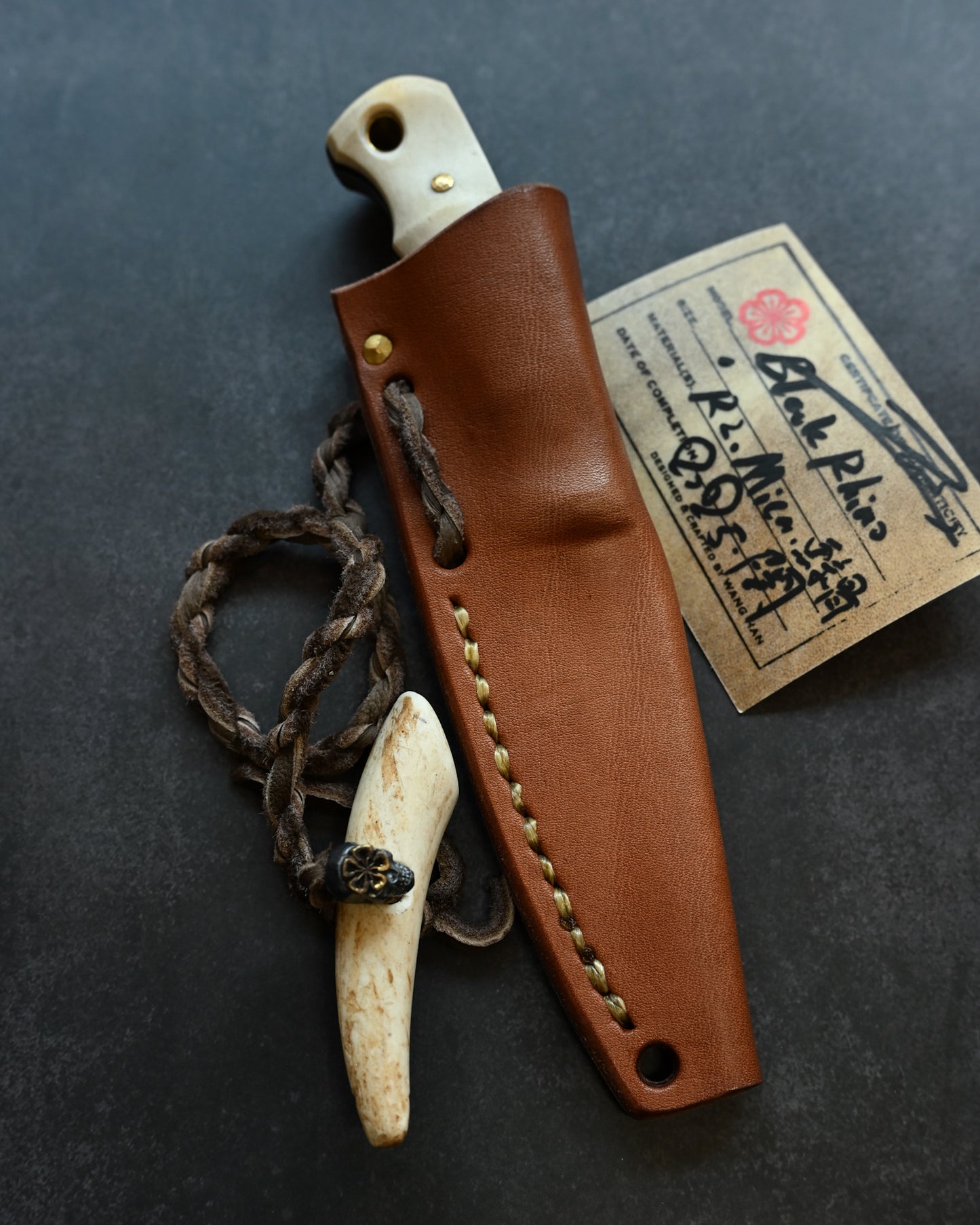 Wtopia BLACK RHINO アウトドアナイフ|R2積層鋼|関市ナイフショー限定|日本製ハンドメイド