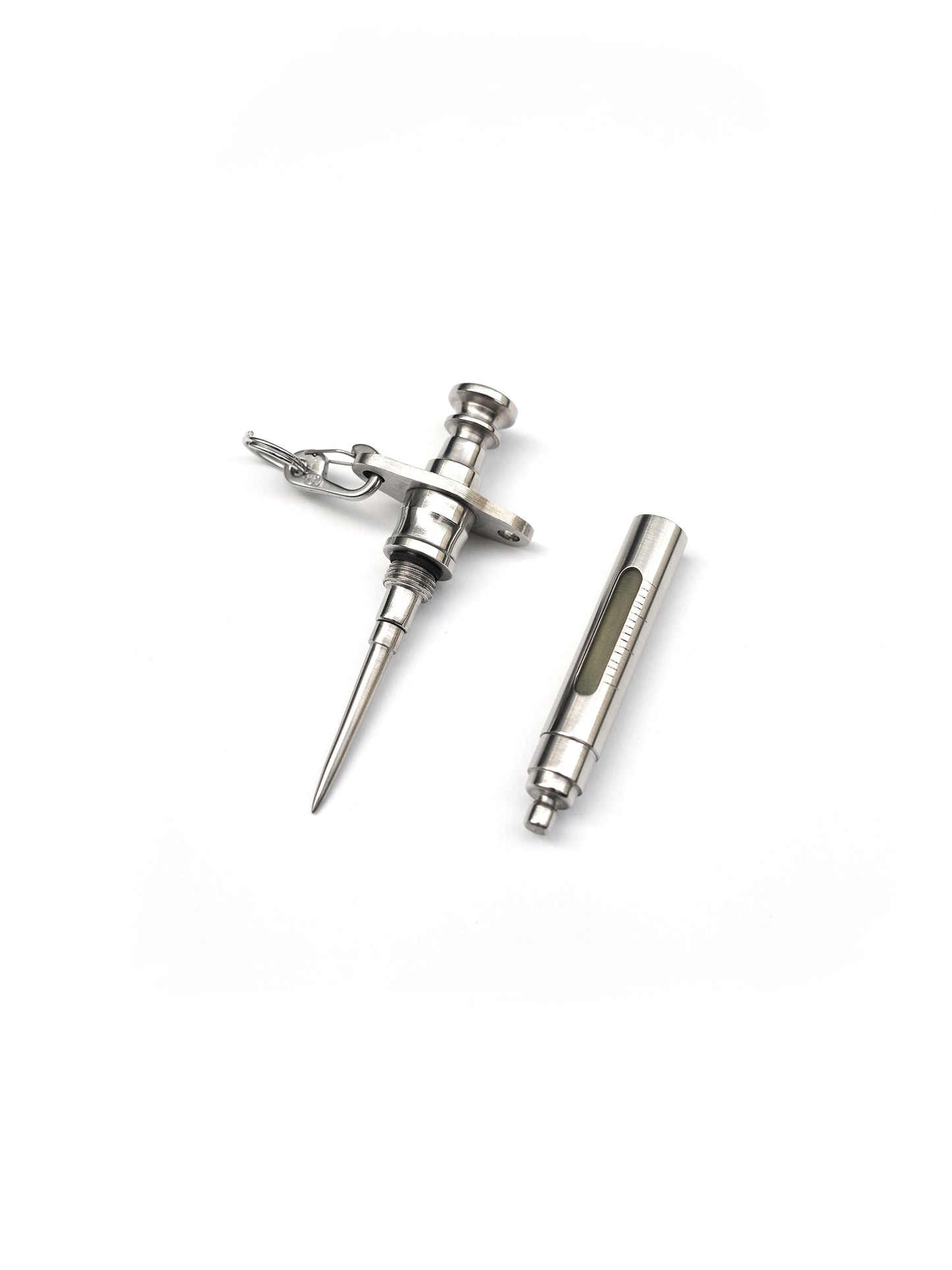 Old syringe-style keychain pick