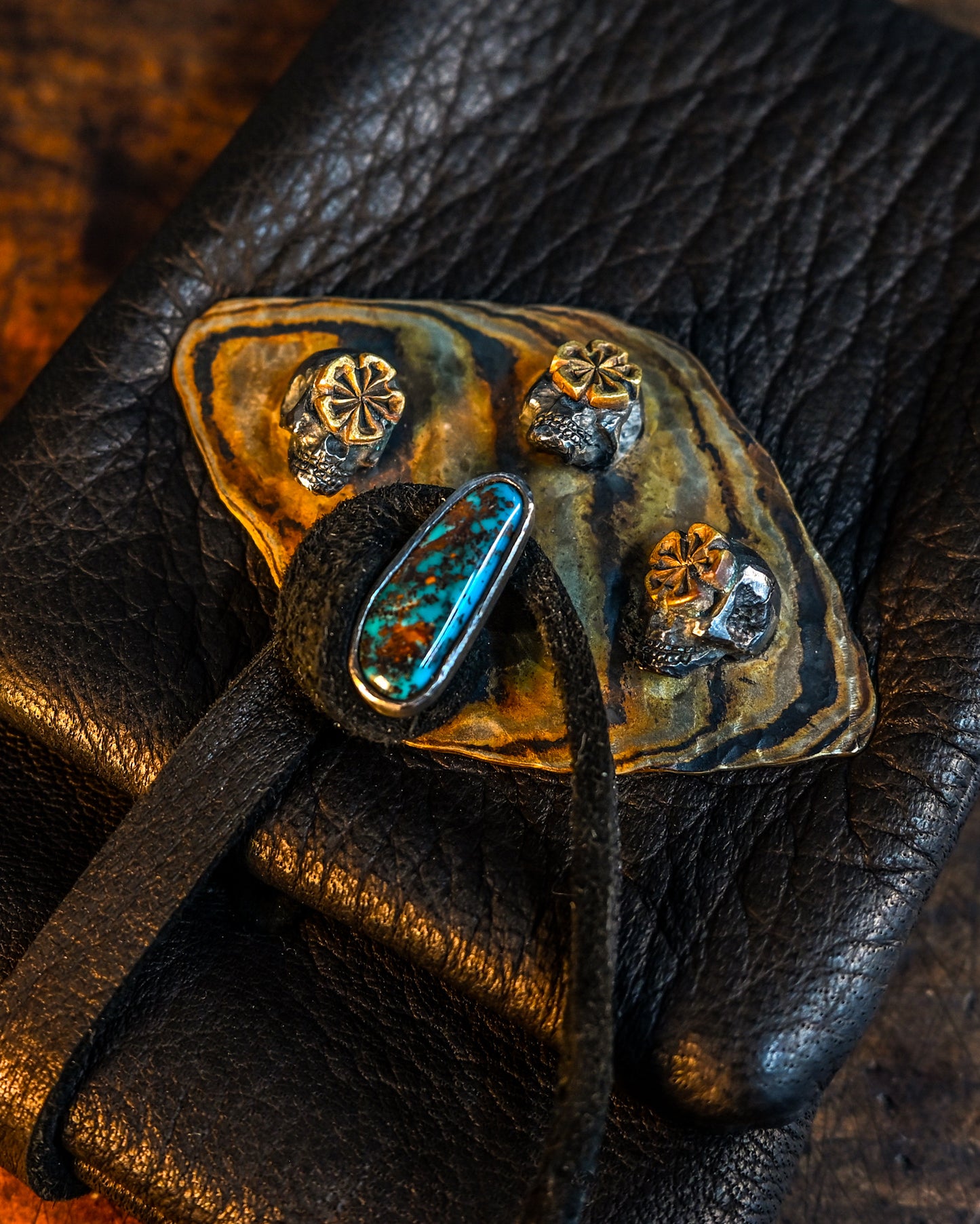 Made in Japan - Wtopia Works Handmade One-Off Knife and Pen Collector’s Case with Mokume-gane Inlay