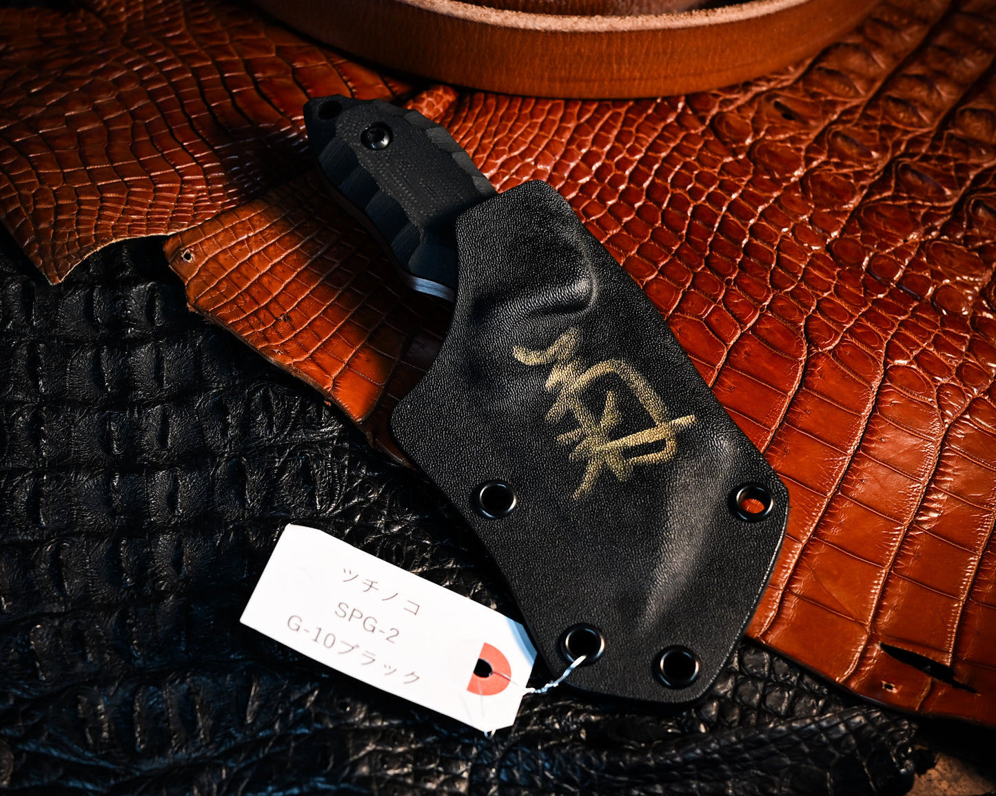 Tsuchinoko | SPG-2 Laminated Steel Compact Outdoor Fixed Blade | G-10 Black Handle Kiku Knives by Kiku Matsuda