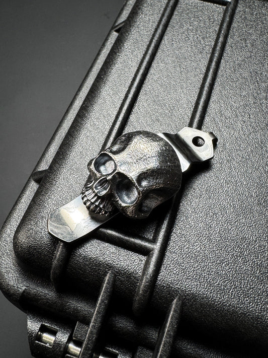 Steel Flame × Starlingear × Strider Triple Collaboration Warrior Silver XL Pocket Clip