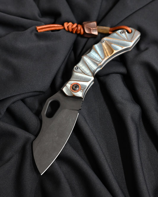 Homer Knife Hero #191 | Limited Edition Titanium Folding Knife - DLC-Coated S35VN Blade