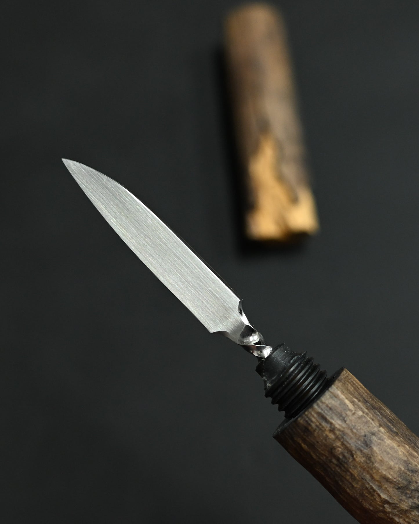 Hidetoshi Nakayama “Flower Knife” — Handmade Art Knife with Boxwood Handle & Antler Blossom