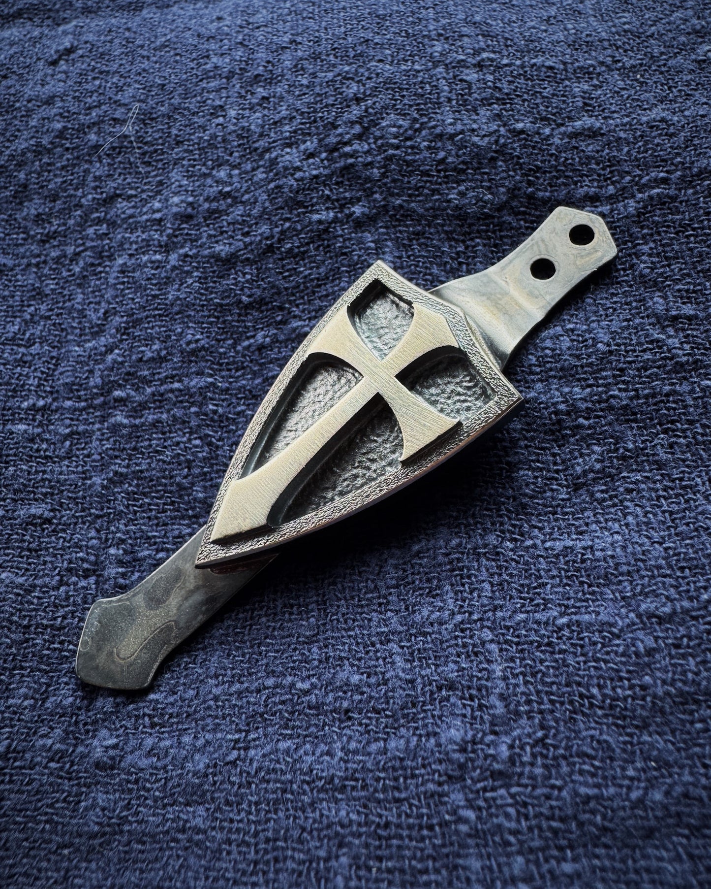 Steel Flame XL 2-Hole 925 Silver Shield Clip