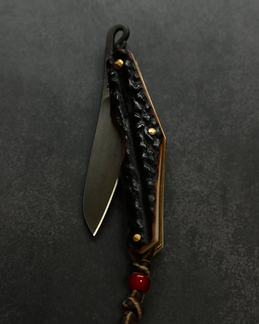 Wtopia Hifuku-Mamoru Folding Knife | Antler Handle × K120 Steel | Handmade in Japan