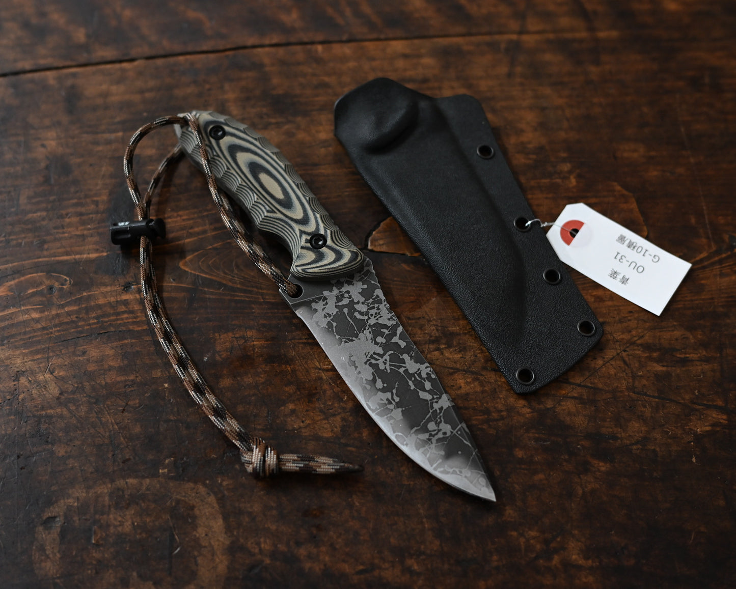 Aoba | Kiku Knives Kiku Matsuda Signature Tactical Fixed Blade - OU-31 Steel | Outdoor & Survival Knife