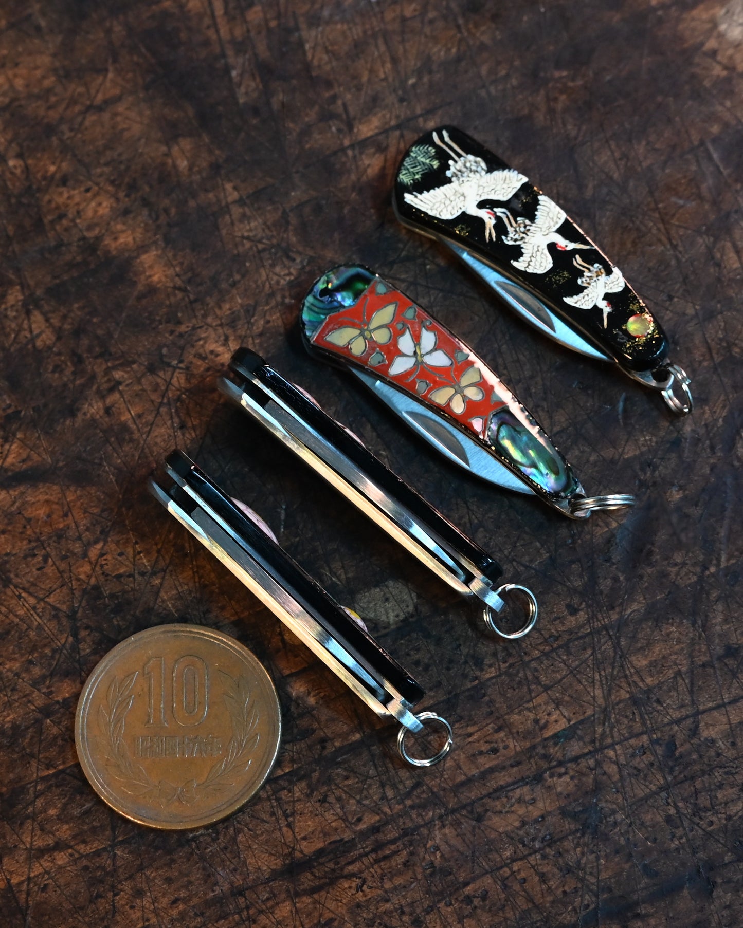 Elegant Mini Peony Necklace - Handmade Art by Katsuhiko Miura, Japanese Floral Design Letter Opener