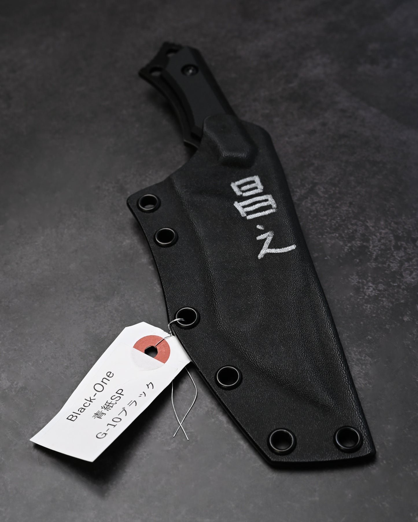 Black-One Japanese Fixed Blade Knife by Kiku knives (Masayuki Matsuda) Aogami Super Black G10