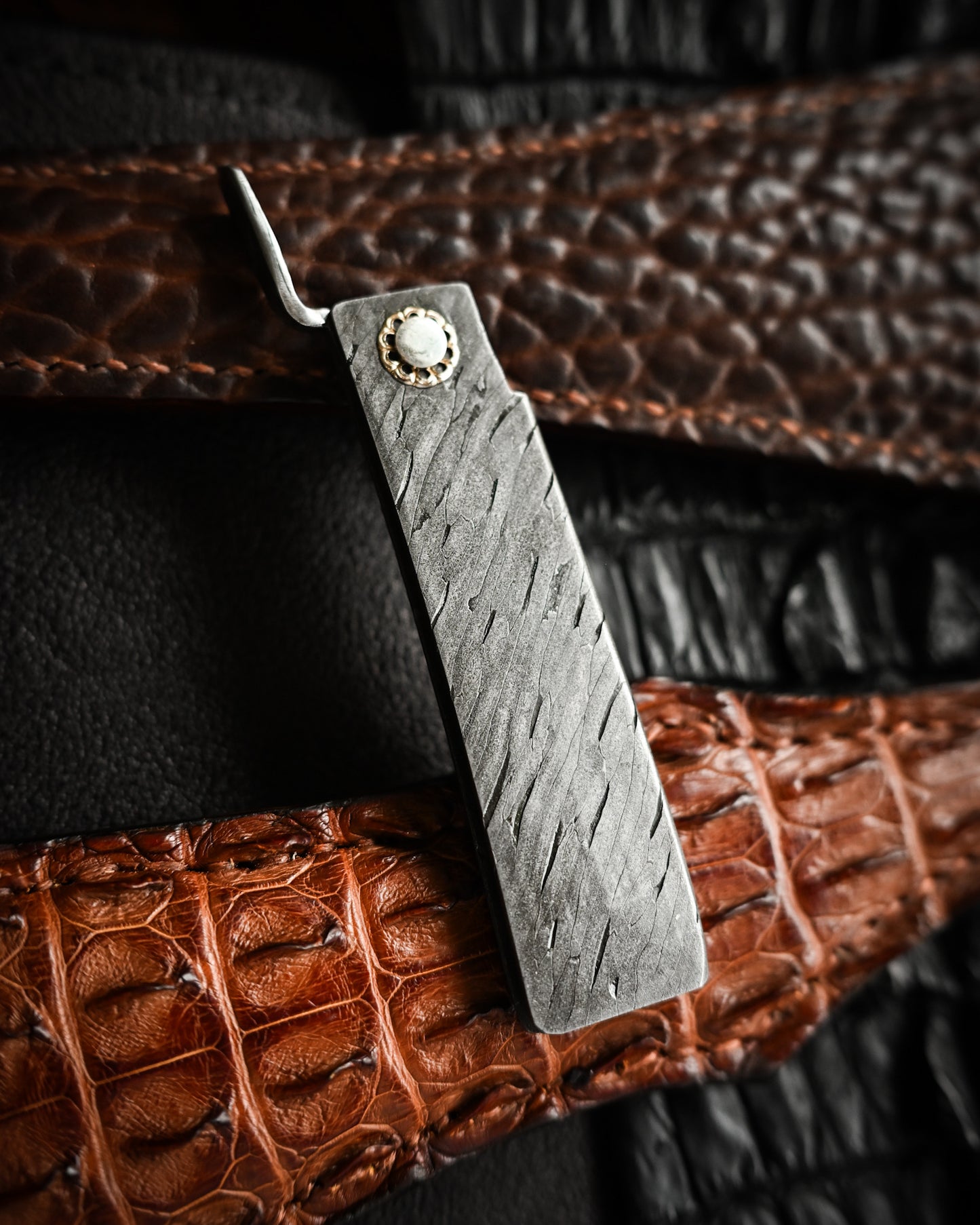 Masayuki Tashiro S711 Forged Dragon Scale Damascus Higonokami EDC Custom Folding Knife
