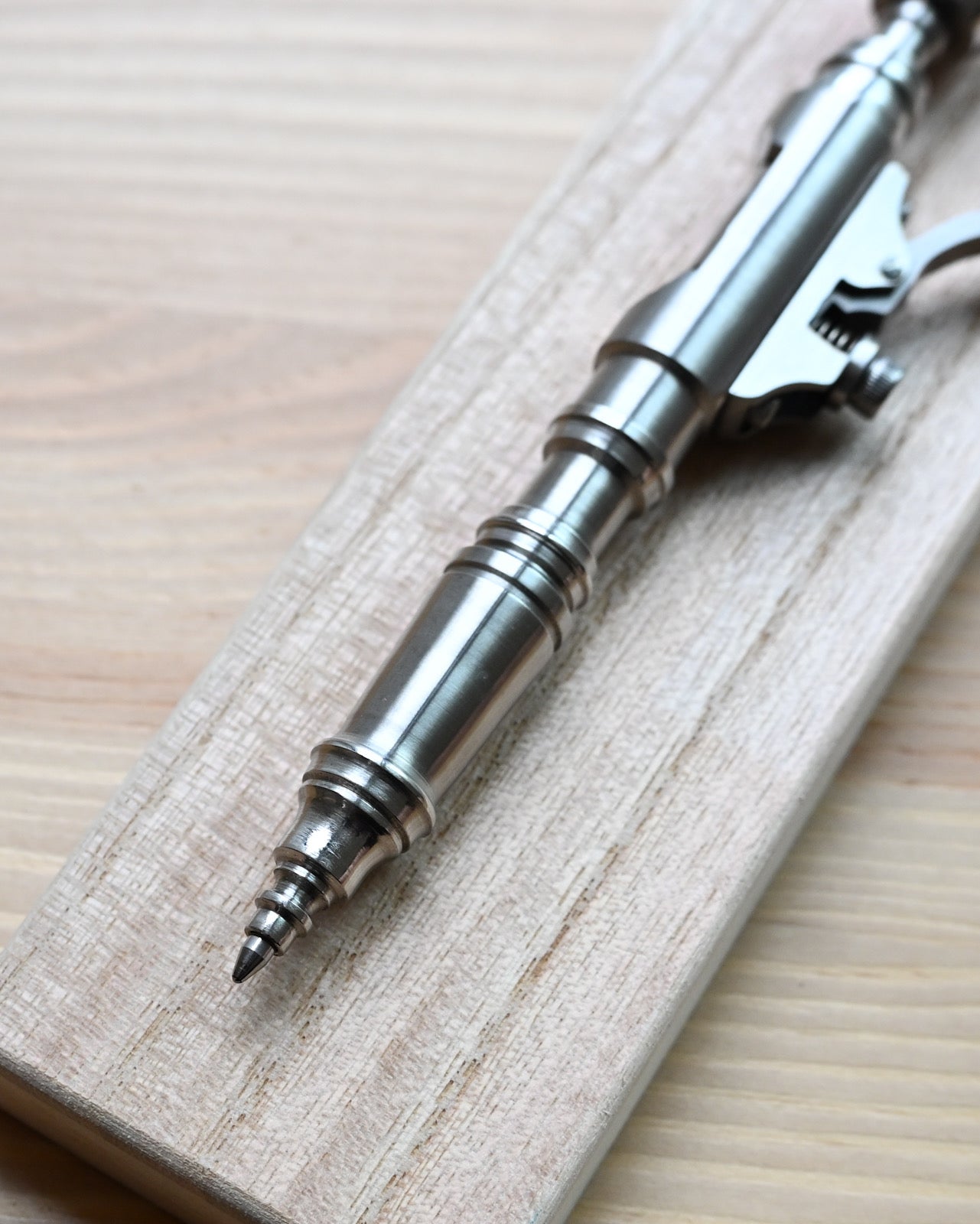 Nakayama Hideotoshi Handmade Tactical Pen – Telegraph Key Lever Mechanism | Mechanical Steampunk Aesthetic