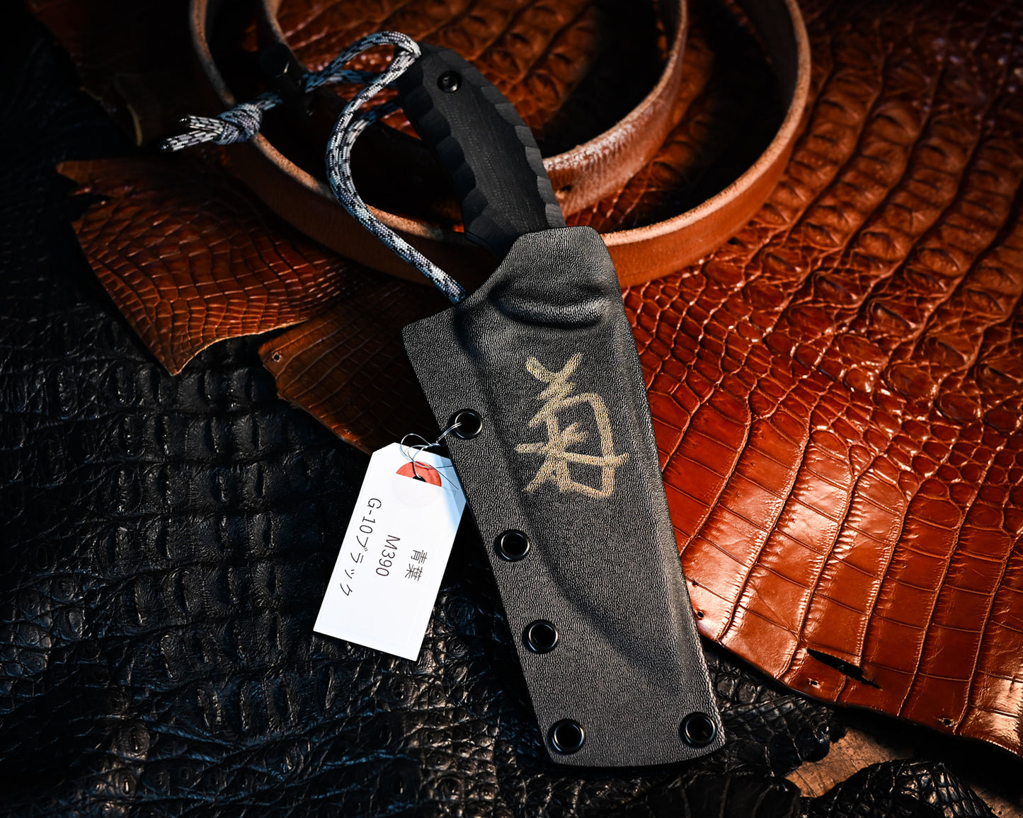 Aoba | M390 Outdoor Fixed Blade Knife | G-10 Black Handle Kiku Knives by Kiku Matsuda