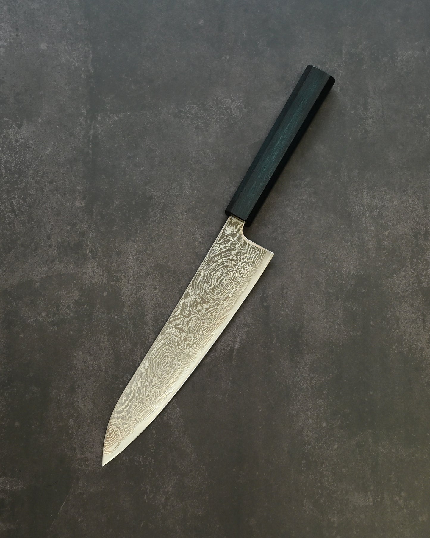 Kanetaka Limited Gyuto 363mm – VG10 Damascus-Clad Steel / Mirror Finish / Handcrafted by Artisan