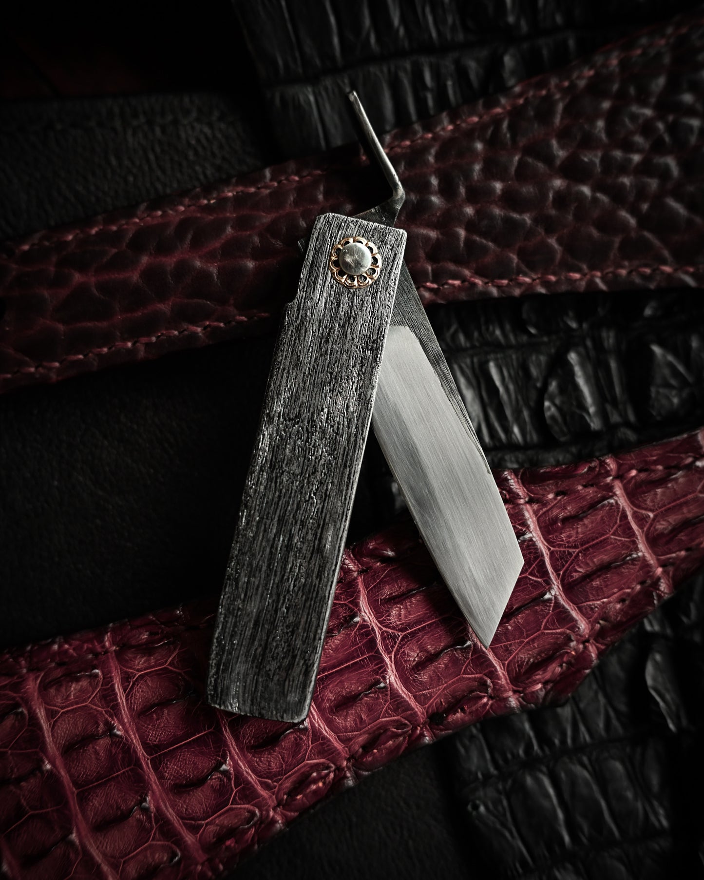 Japan Made Masayuki Tashiro S704 One-Off Aogami Fat-Mamori EDC Custom Folding Knife