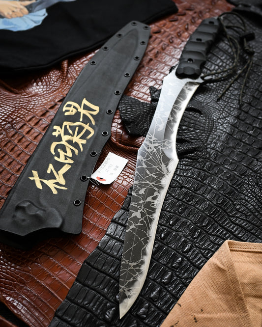 Kiku Matsuda Kikuknives Soryu (Blue Dragon) Ginza Exhibition Edition | Popular Masterpiece Hand-Signed OU-31 Steel Custom Sheath Ultra-Rare Collectible
