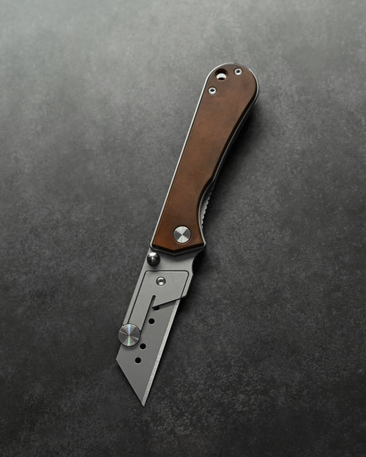 NUKNIVES Copper Handle Quick-Open Replaceable Blade Utility Knife | Kumpanter U23