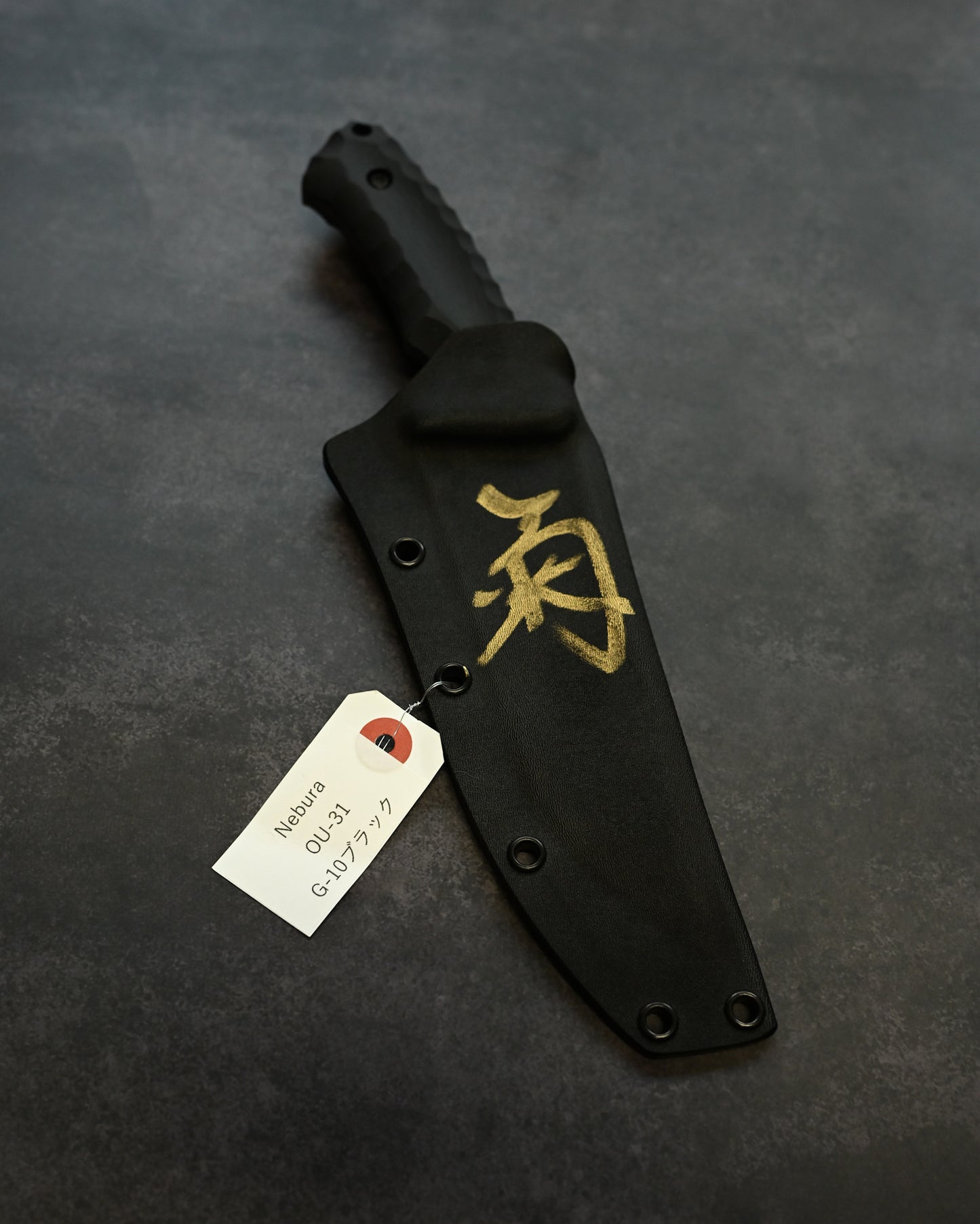 Limited Edition|Kiku Matsuda “Nebura”|OU-31 Outdoor Fixed Blade|150 mm Blade|Black G10 Handle|Handmade in Japan