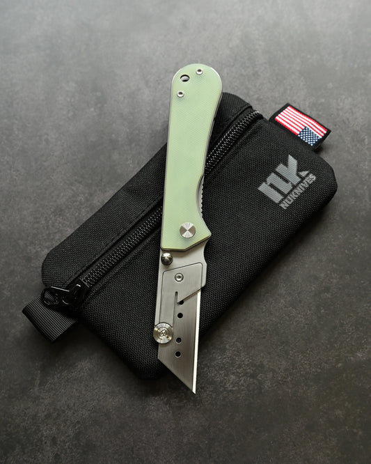 NUKNIVES Jade Green G10 Handle Quick-Open Replaceable Blade Utility Knife | Kumpanter U23