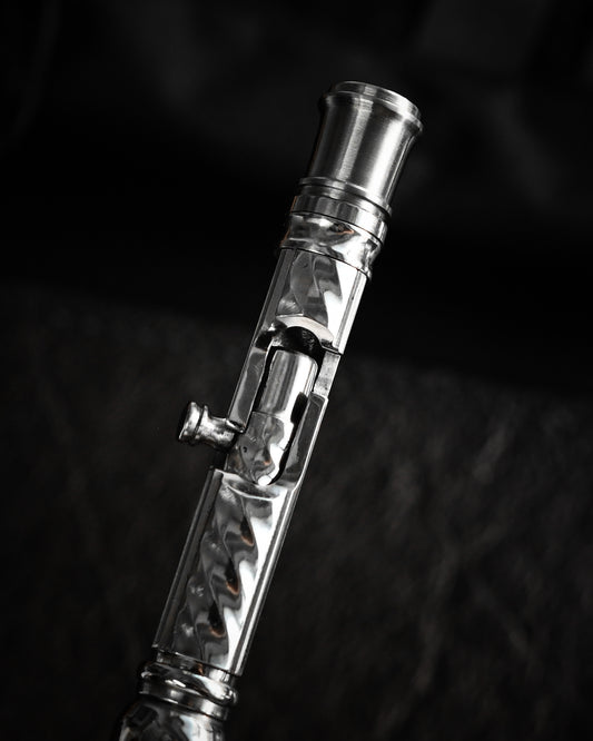 Hidetoshi Nakayama Custom Tactical Pen Twist Pattern Body +Damascus Blade Head