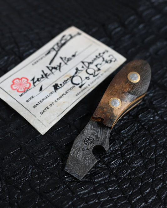 Wtopia Mammoth Ice Tusk Pry Bar|One-Off Japanese EDC Tool – Raw Texture + Bottle Opener