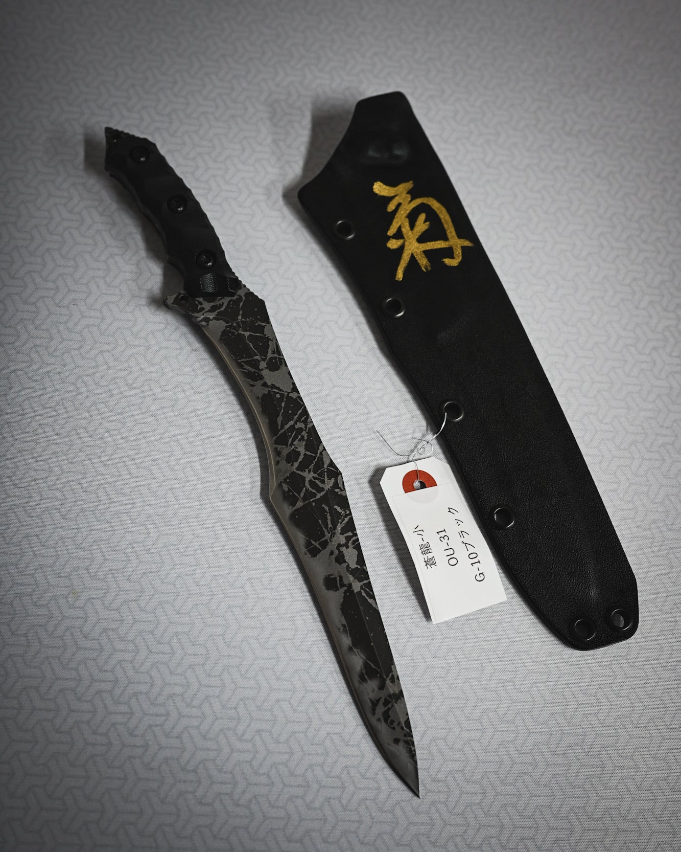 Kikuknives Azure Dragon Mini | Kiku Matsuda Signature Tactical Fixed Blade - OU-31 Steel | 2025 Tokyo Ginza Knife Show Limited Edition