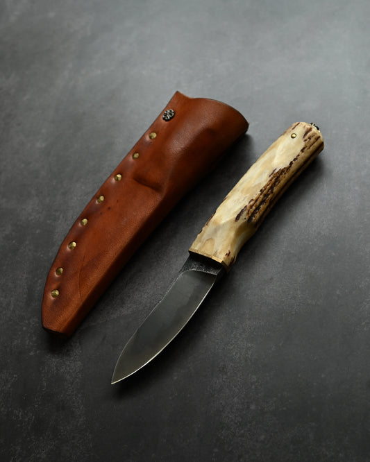 Wtopia Hunting Knife (Semi Skinner) – K990 Hamon Handmade Knife, Made in Japan