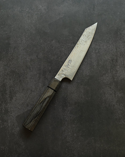 Saruku Homura-Un Petty Knife 135mm Japanese Kitchen Knife SPG2 Damascus