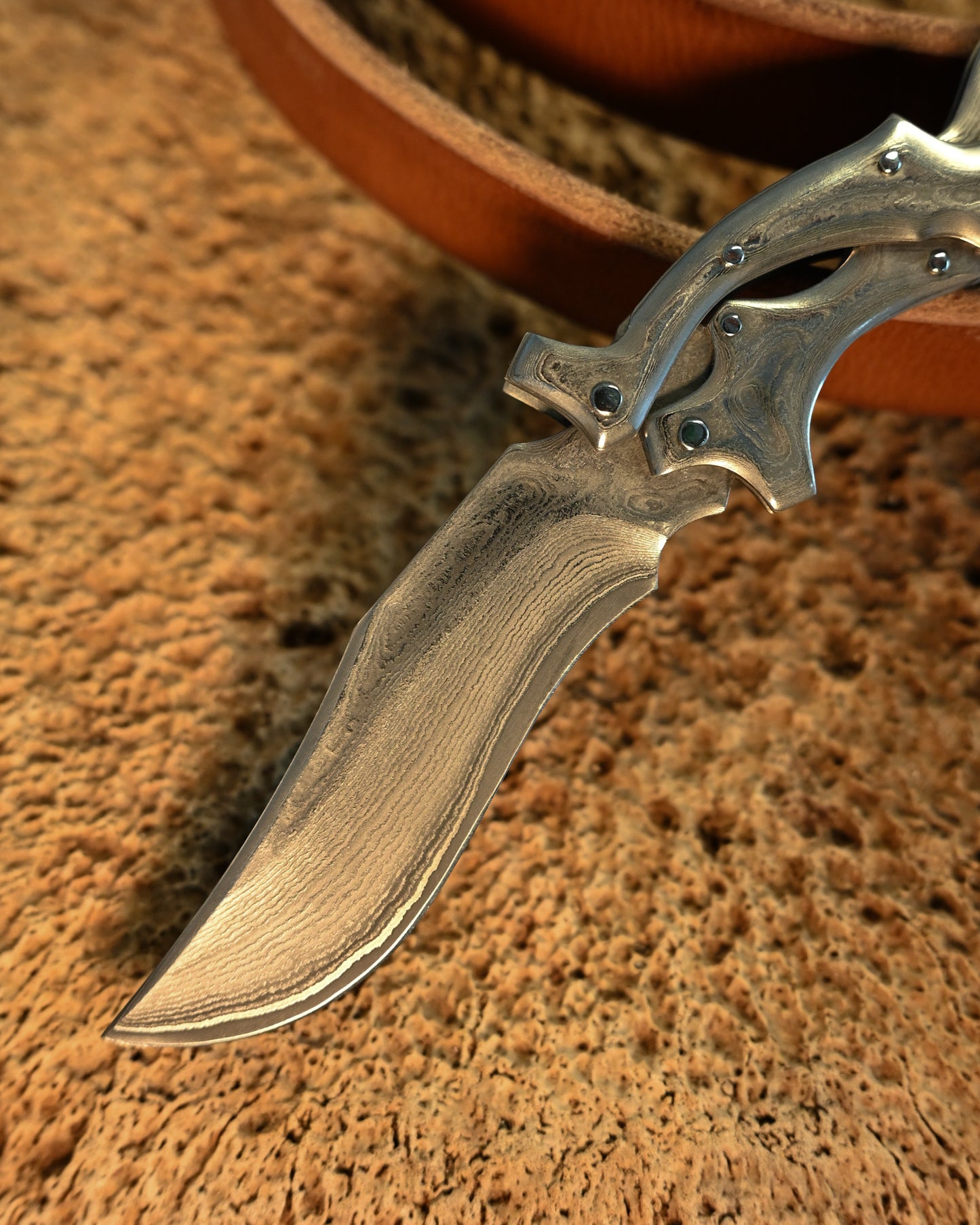 Nakayama Hidetoshi Exhibition Folding Knife – Premium Handcrafted Damascus Steel, Compact and Portable, Perfect Craftsmanship