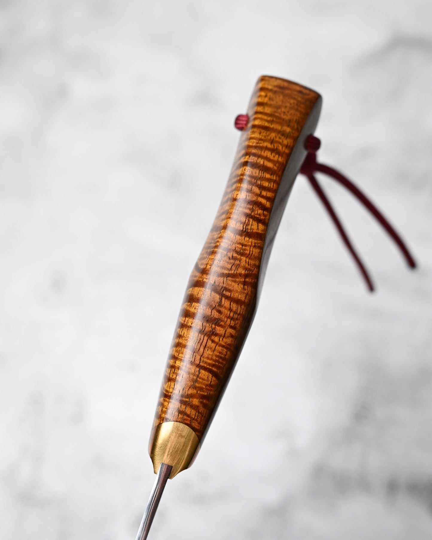 Japan Made Hiroshi Saito Handmade Gin3 Outdoor Knife|Snakewood Handle|Vegetable-Tanned Leather Sheath