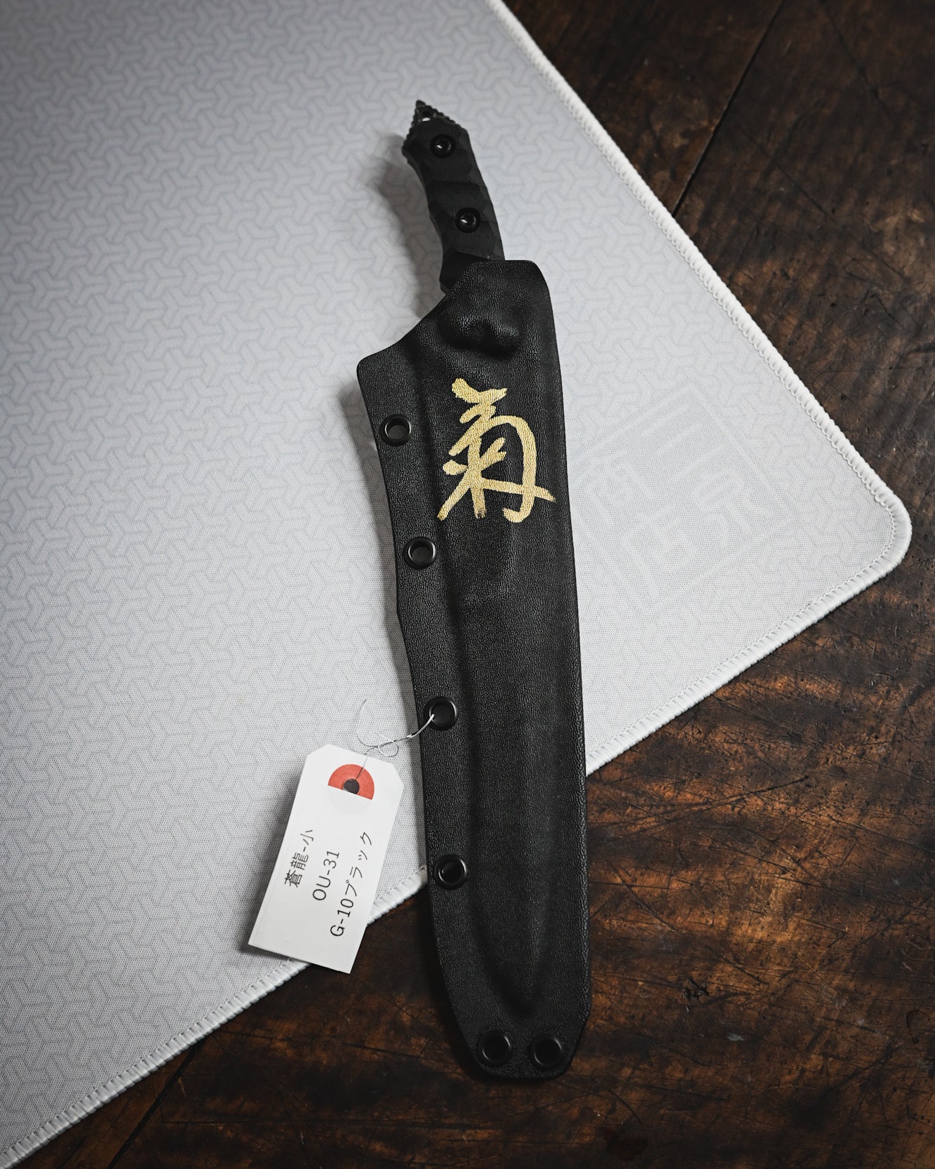 Kikuknives Azure Dragon Mini | Kiku Matsuda Signature Tactical Fixed Blade - OU-31 Steel | 2025 Tokyo Ginza Knife Show Limited Edition